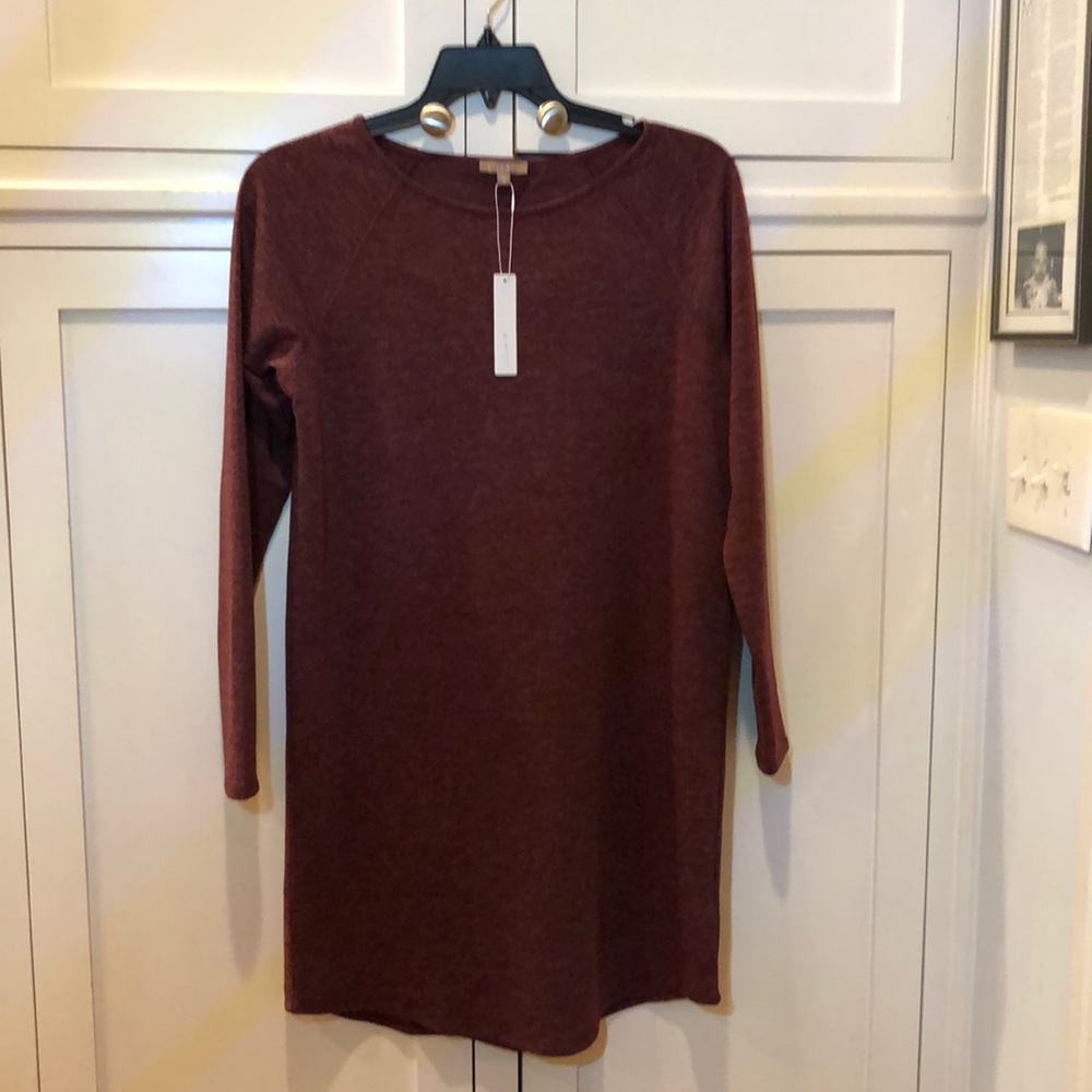 Lilla P knit long sleeve dress with cutout back